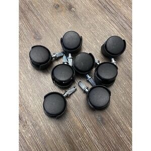 Desk Chair Heavy Duty Carpet Casters | Twin Wheel Rollers | Set of 8 Replacement
